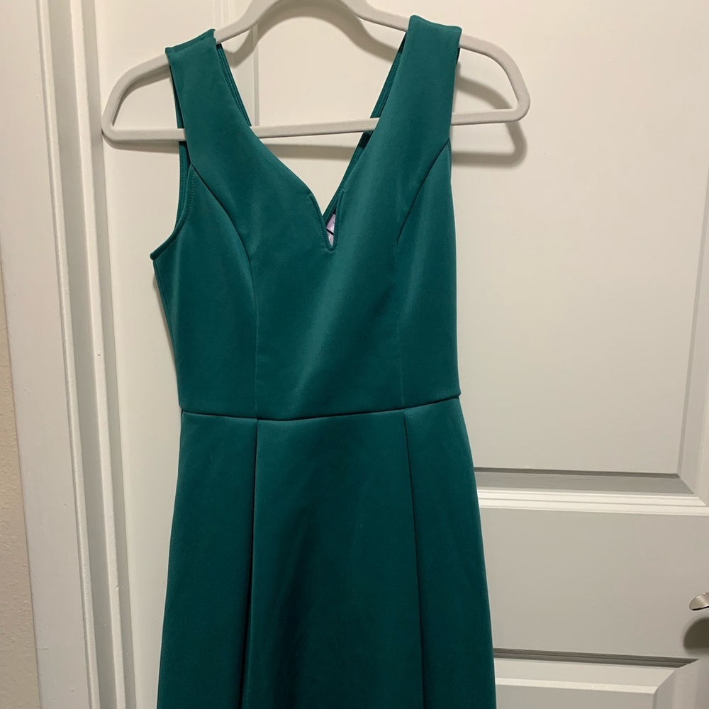 Alya Women’s A-Line Dress with Cut Out Detailing in Teal
